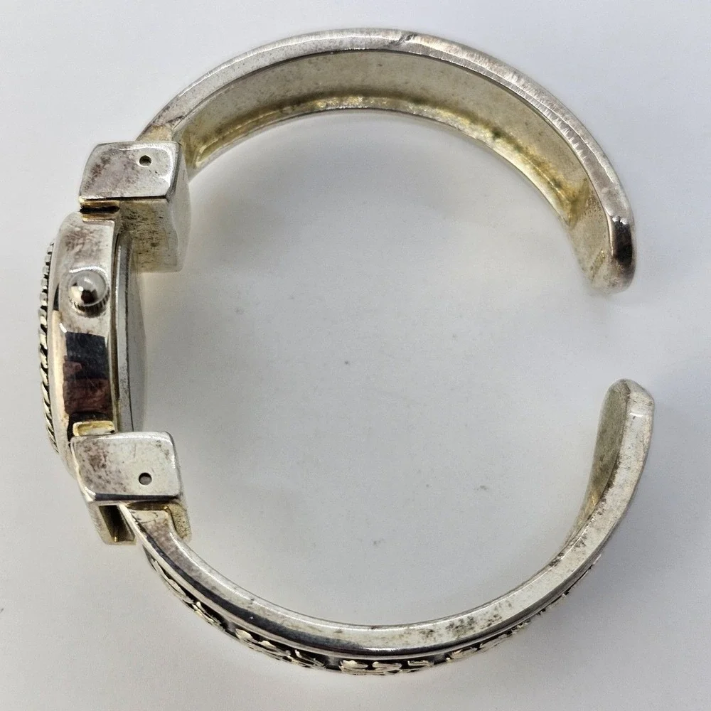 Women's Cuff Bracelet Watch 24MM Gray Dial Black Gray‎ Bracelet 5.5